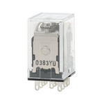 Przekaźnik wtykowy, 11-pin, 3PDT, 5 A, wskaźniki mechaniczne, możliwość etykietowania, 24V DC, MY3 24VDC